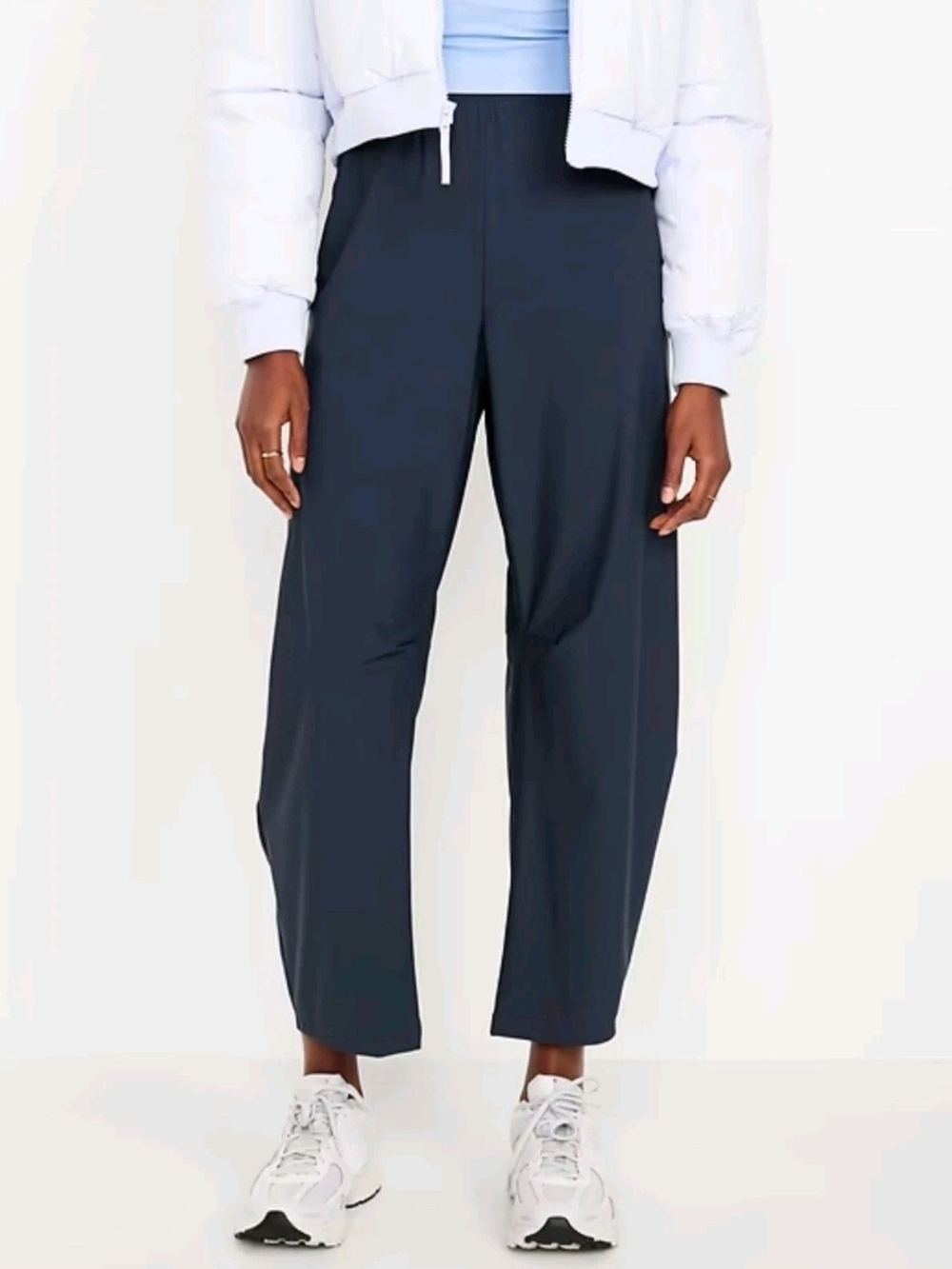 Old Navy Womens SleekTech Barrel Ankle Pants Blue Large